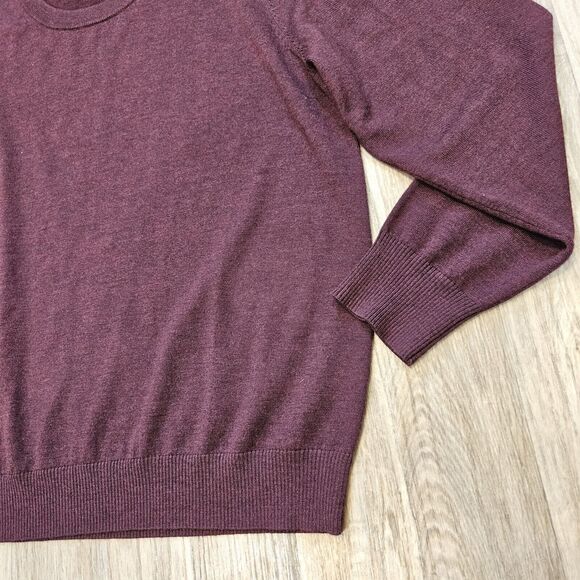 Paloma Merino Wool Crewneck Sweater Womens XXLP Maroon Red Quiet Luxury Capsule - Picture 3 of 9